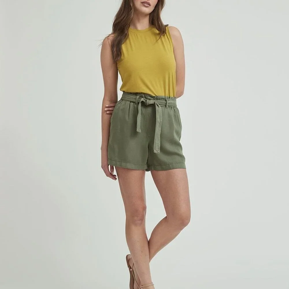 RW&Co Denim Shorts With Removable Sash XXL green shorts cargo olive green - Picture 1 of 15